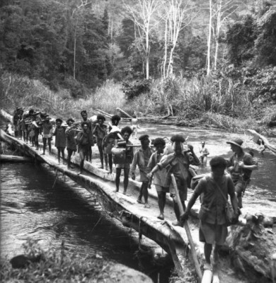Austr_soldi_Papuan_carriers_cross_Brown_River_October_1942_Wiki_22.JPG