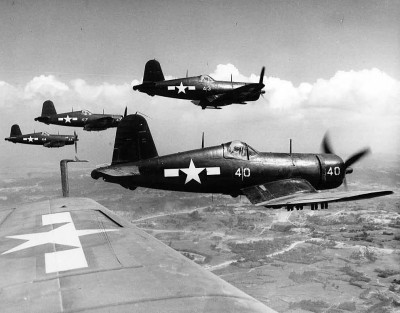 F4U-1D Corsairs of VMF-323 Over Okinawa 1945.jpg